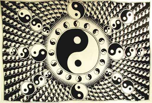 White and Black Yin Yang (72" x 108") White and Black Yin Yang (72" x 108")
