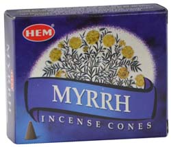 Myrrh HEM cone 10pk Myrrh HEM cone 10pk